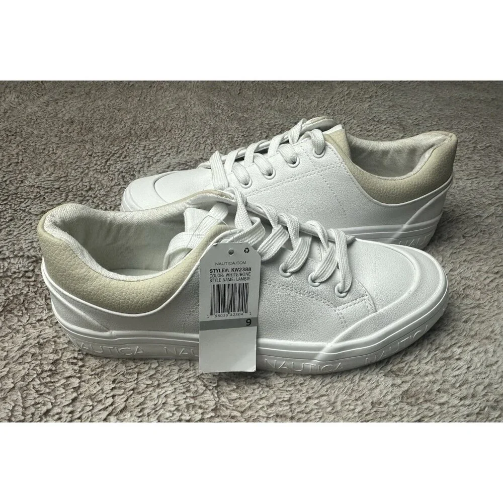 Nautica Lambie Women’s Size 9 White/Bone Sneakers NWT Read Description - Picture 3 of 16